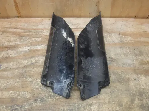 2008 RMZ450 Front Fork Guards Black Plastics RMZ 450 2009 2010 2011 2012 SUZUKI