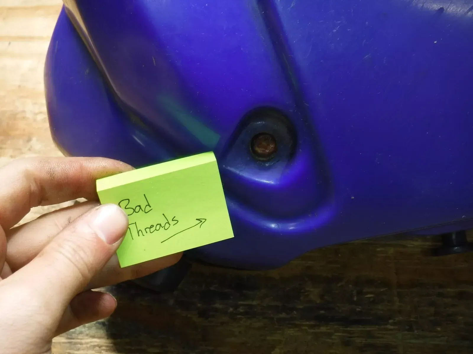 TTR125 Fuel Tank Gas Petrol Cap Cell Body Blue Plastics 2001