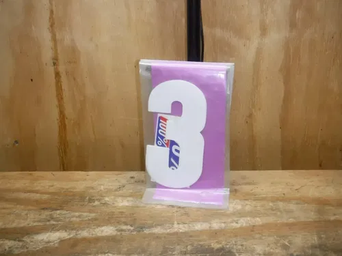 100% The Number 3 Graphic sticker 7" Big Three Total Numbers Number plate #3