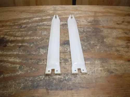 1991 Kx125 (B) Kawasaki Front Fork Guards Plastic White Body Fender Guide