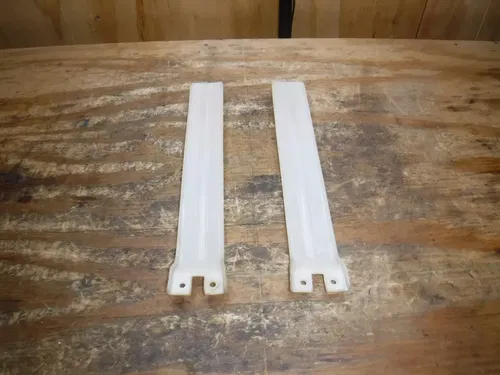 1991 Kx125 (B) Kawasaki Front Fork Guards Plastic White Body Fender Guide