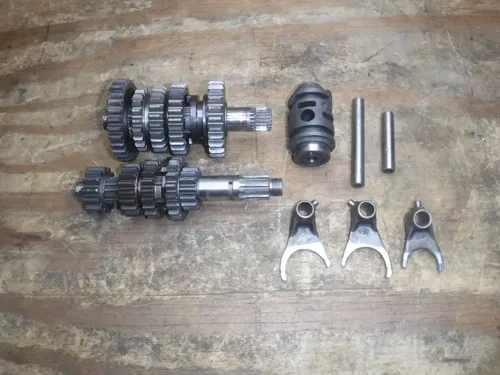 2007 KX250f Transmission Main Counter Shift Drum Rods Forks 2006 2008 KX 250f OE