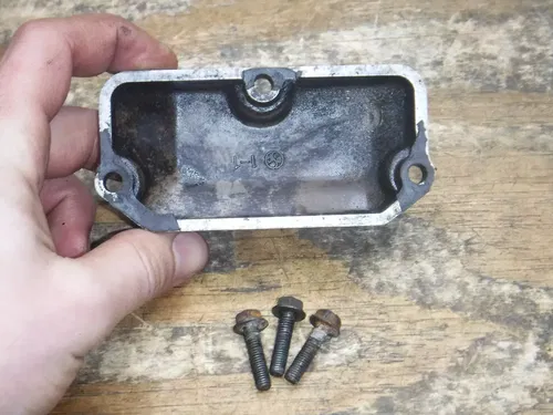 1990 Kx125 Kawasaki Resonator Cover with Hardware Top End Motor Cover