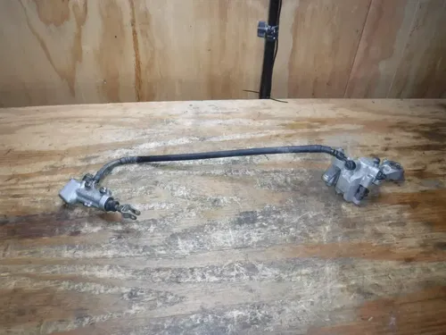 2009 Kx450f Kawasaki Rear Brake Assembly Caliper Pads Mastercylinder Line