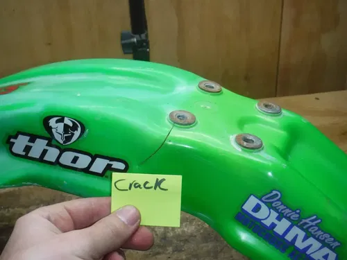 1988 Kx125 Kawasaki Front Fender Plastic Shroud Fairing Green