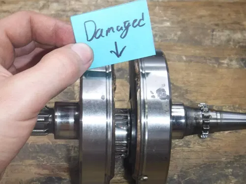 2008 Yz450f DAMAGED Crankshaft Crank Connecting Rod Bottom End