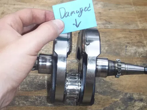 2008 Yz450f DAMAGED Crankshaft Crank Connecting Rod Bottom End