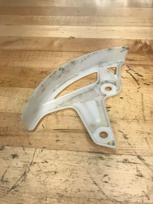Crf450r Rear Brake Rotor Guard Plastic White OEM 2013