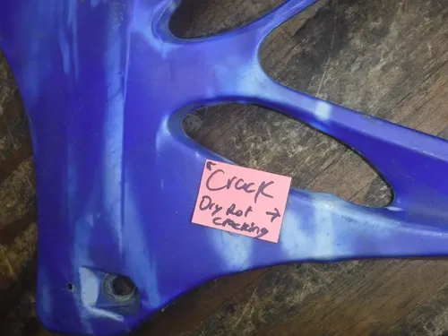 2004 Yz250 (M3) YamahaTank Shroud Fender Plastics Plastic Blue Body Left Side