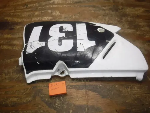 1990 Rm125 Left Rear Number Plate Plastics Plastic Body White