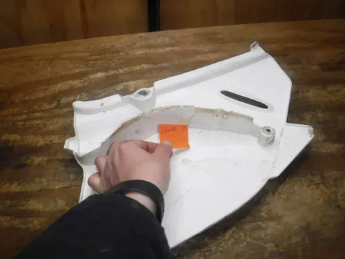 1990 Rm125 Left Rear Number Plate Plastics Plastic Body White