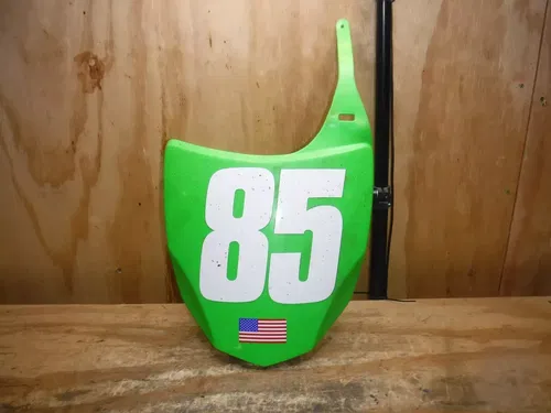2010 Kx250f (B) Kawasaki Front Number Plate Plastics Plastic Body Green
