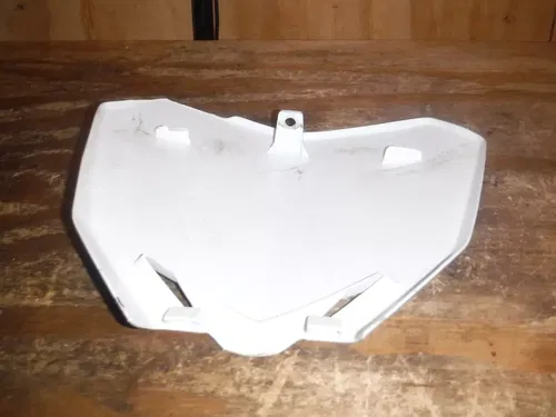 2009 RMZ450 Front Number Plate Plastic White Body Frame