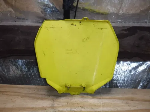 Rmz450 Front Upper Number Plate Plastic Plastics Yellow Body 2005