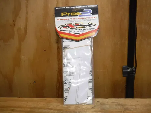 (M7) N-STYLE 7" White #7 Pros Number For Number Plate