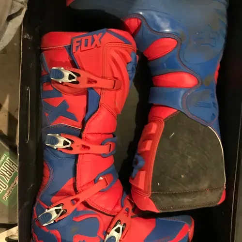 Fox comp 5 boots red and blue online