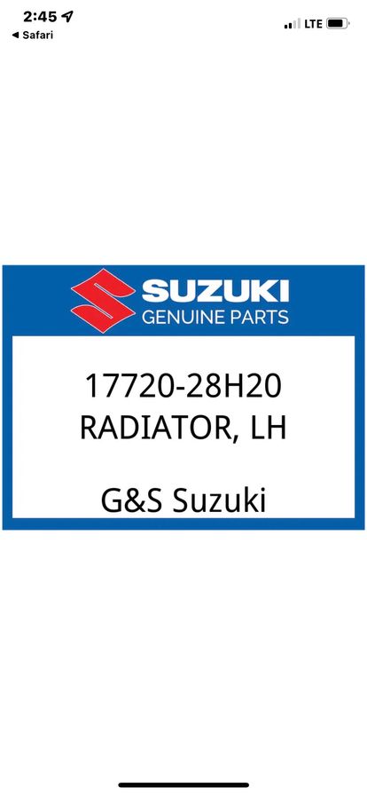 Suzuki RMZ450 Radiator