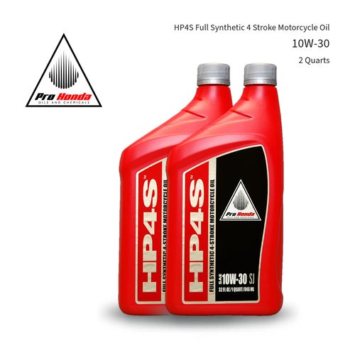 HP4S Motorcycle SAE 10W-30 Honda Full Synthetic 4-Stroke oil (2 Quart)