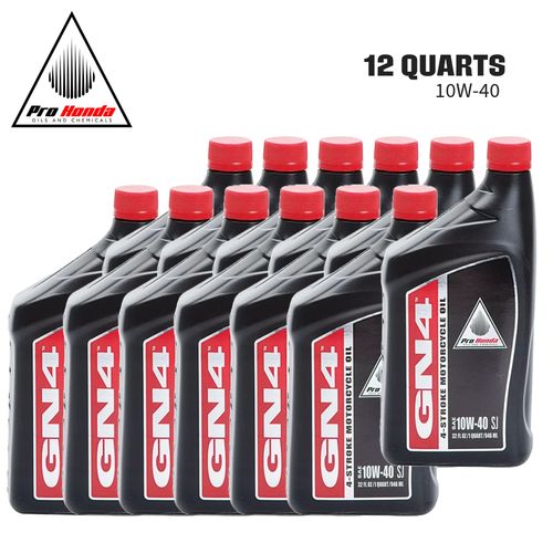 Pro Honda Oils GN4 4-Stroke Motor Motorcycle Oil 10W40 (12 quarts)