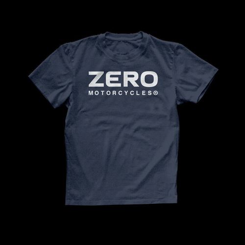 Zero Motorcycles Word Logo T Shirt NAVY HEATHER Pick Your Size 110802