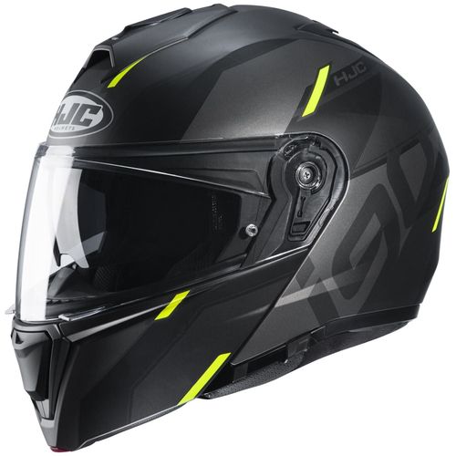 HJC I90 Aventa Helmet - Black/Silver/Hi-Vis - MC-3HSF