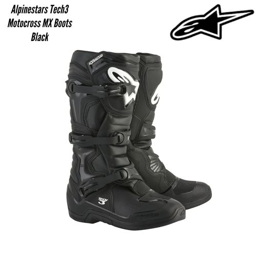 Alpinestars Tech3 Motocross MX Boots Black