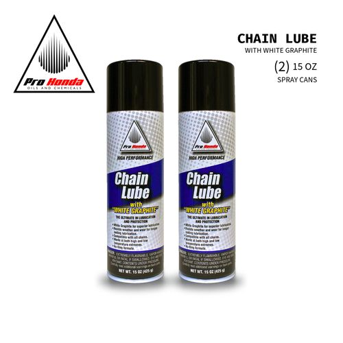 Pro Honda 08732-CLG00 Chain Lube with White Graphite (2) 15oz spray cans