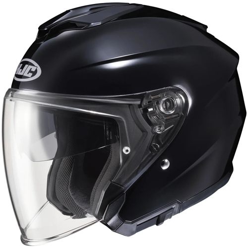 HJC i30 Open Face Motorcycle Helmet Black Small