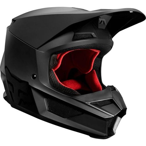 Fox Racing V1 Solid Matte Black Youth Helmet