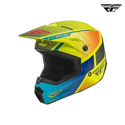 Fly Racing Kinetic Drift Helmet SMALL BlueHiVis YellowCharcoal  738642S