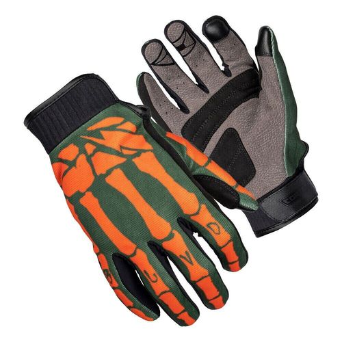 Cortech Hell-Diver Green Textile Motorcycle Riding Gloves Men's Sizes L - 2X