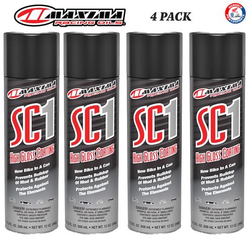 Maxima 4X Pack Racing Oils SC1 High Gloss Silicone Clear Coat 12Oz Spray 78920
