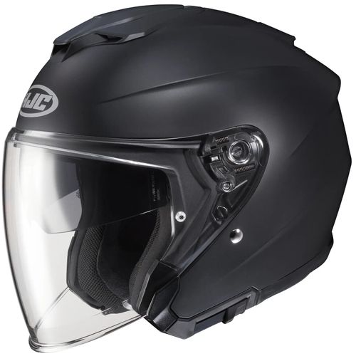 HJC i30 Open Face Motorcycle Helmet Semi Flat Black XLarge