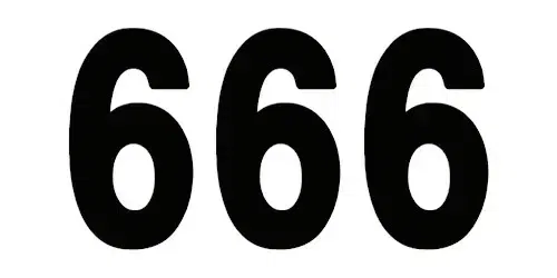 Factory Effex 3pk 8in Pro Number 6 Stickers Black 02-4366