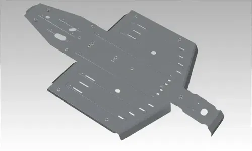 Rival Central Skid Plate Alloy 2444.7474.1 for Polaris General 1000 XP 17-25