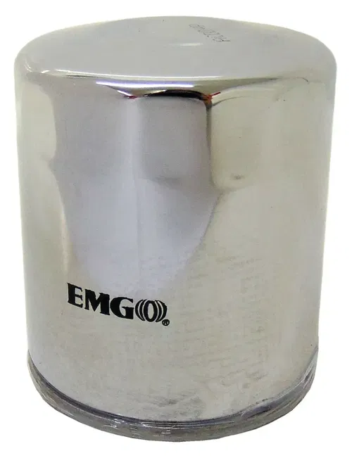 Emgo SpinOn OilFilter Chrome 10-8240 for Harley Davidson 86-00 FLST FXST Softail