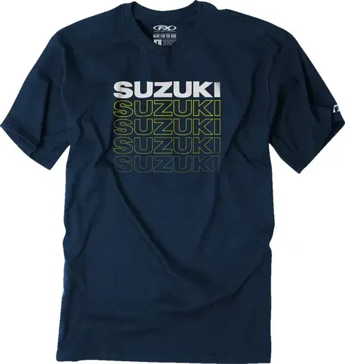 Factory Effex Suzuki Repeat Short Sleeve Shirt Navy Blue