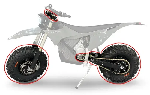 BVC Big Wheel Kit fits Stark Varg Anodize Swingarm Kanati Tire