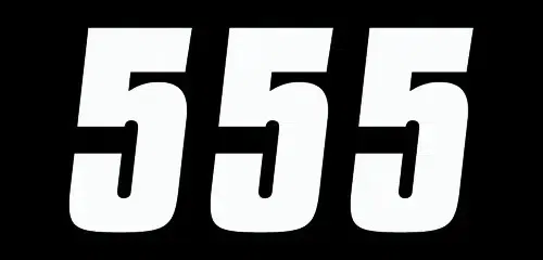 Factory Effex 3pk 6in Factory Number 5 Stickers White 08-90055