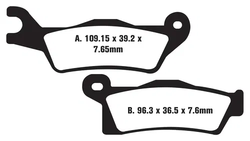 Right Front or Rear Brake Pads Sintered for Can Am 2018-23 Outlander Max 450 570