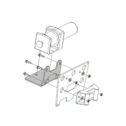 KFI 90 Deg 4-to-2 Hole Converter Winch Mount 100480