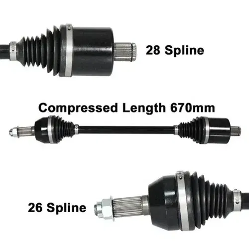 15-17 for Polaris RZR XP 4 900 60" ArmorTech HD Rear Left or Right CV Axle Stock