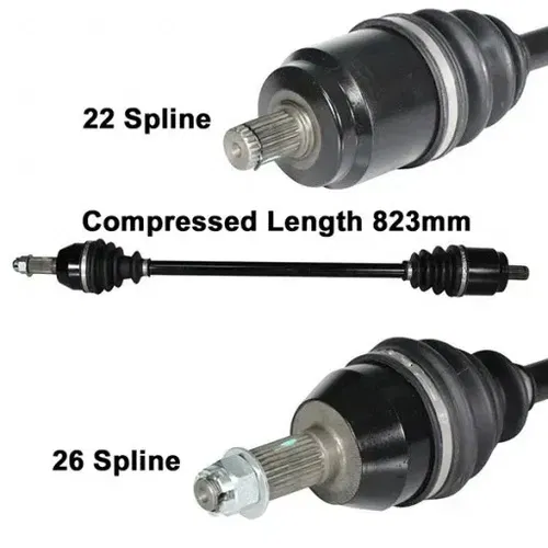 05-13 for Polaris Ranger 500 ArmorTech Front +6" Left or Right Extended CV Axle