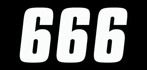 Factory Effex 3pk 4in Factory Number 6 Stickers White 08-90016
