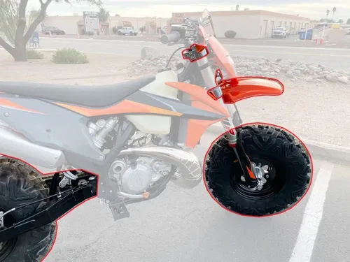BVC Big Wheel Kit for 2015-24 KTM 350 EXC XC SX F Black Swingarm Orange Fender