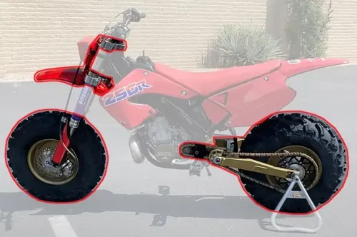 BVC Big Wheel Kit fits Honda 2000-07 CR250R Black Plastics Aluminum Swingarm