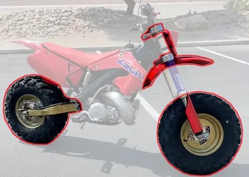 BVC Big Wheel Kit fits Honda 2000-07 CR250R Black Plastics Aluminum Swingarm
