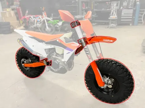 BVC Big Wheel Kit for KTM 2015-24 500 EXC F XC-W Bare Swingarm White Fender