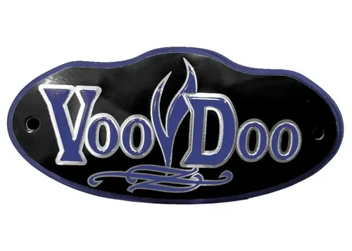 Voodoo Blue Exhaust Badge VEBBU for Voodoo Mojo Sidewinder Performance