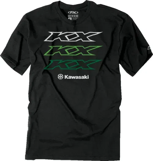 Factory Effex Kawasaki Repeater Short Sleeve Shirt Charcoal
